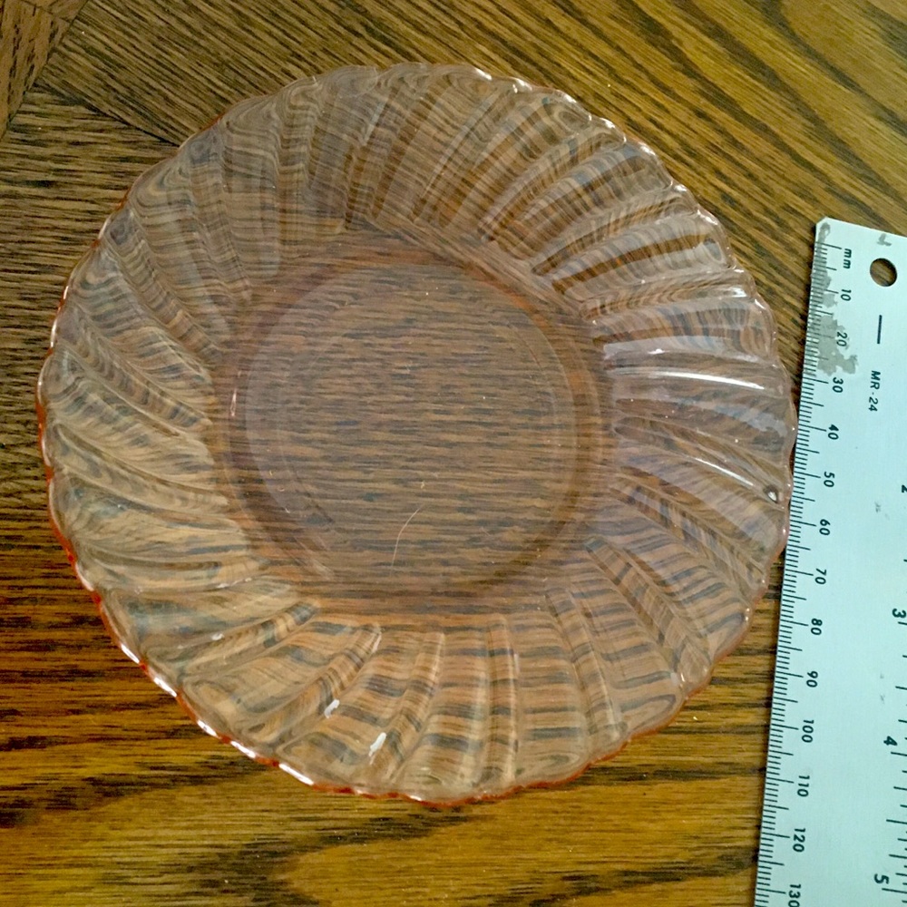 Depression era antique pink glass small bowl
